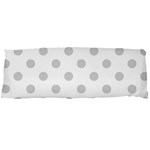 Polka Dots - Light Gray on White Body Pillow Case Dakimakura (Two Sides)