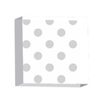 Polka Dots - Light Gray on White 4 x 4  Acrylic Photo Block