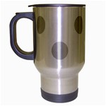 Polka Dots - Light Gray on White Travel Mug (Silver Gray)