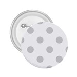 Polka Dots - Light Gray on White 2.25  Button