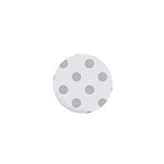 Polka Dots - Light Gray on White 1  Mini Magnet