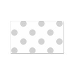 Polka Dots - Light Gray on White Sticker Rectangular (100 pack)