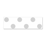 Polka Dots - Light Gray on White Sticker Bumper (100 pack)