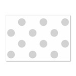 Polka Dots - Light Gray on White Sticker A4 (10 pack)