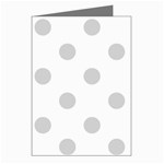 Polka Dots - Light Gray on White Greeting Cards (Pkg of 8)