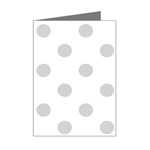 Polka Dots - Light Gray on White Mini Greeting Card