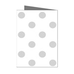 Polka Dots - Light Gray on White Mini Greeting Cards (Pkg of 8)