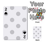 Polka Dots - Light Gray on White Playing Cards 54 Designs