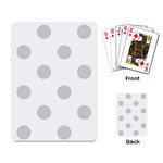 Polka Dots - Light Gray on White Playing Cards Single Design