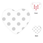 Polka Dots - Light Gray on White Playing Cards (Heart)