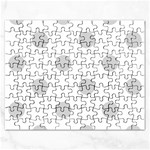 Polka Dots - Light Gray on White Jigsaw Puzzle (Rectangular)
