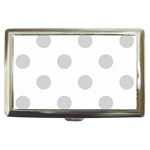 Polka Dots - Light Gray on White Cigarette Money Case