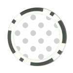 Polka Dots - Light Gray on White Poker Chip Card Guard