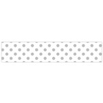 Polka Dots - Silver Gray on White Flano Scarf (Small)