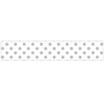 Polka Dots - Silver Gray on White Flano Scarf (Large)