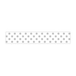 Polka Dots - Silver Gray on White Flano Scarf (Mini)