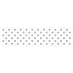 Polka Dots - Silver Gray on White Satin Scarf (Oblong)
