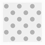 Polka Dots - Silver Gray on White Medium Glasses Cloth (2 Sides)
