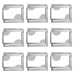 Polka Dots - Silver Gray on White 9mm Italian Charm (9 pack)