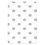Polka Dots - Silver Gray on White Removable Flap Cover (S)
