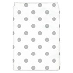 Polka Dots - Silver Gray on White Removable Flap Cover (L)