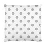 Polka Dots - Silver Gray on White Standard Cushion Case (Two Sides)