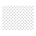 Polka Dots - Silver Gray on White Double Sided Flano Blanket (Mini)