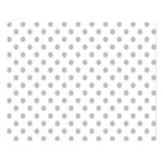 Polka Dots - Silver Gray on White Double Sided Flano Blanket (Large)
