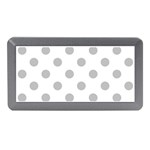 Polka Dots - Silver Gray on White Memory Card Reader (Mini)
