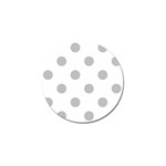 Polka Dots - Silver Gray on White Golf Ball Marker (4 pack)