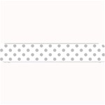 Polka Dots - Silver Gray on White Small Bar Mat
