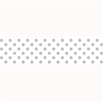 Polka Dots - Silver Gray on White Medium Bar Mat