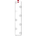 Polka Dots - Silver Gray on White Large Book Mark
