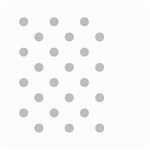 Polka Dots - Silver Gray on White Small Garden Flag (Two Sides)