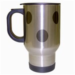 Polka Dots - Silver Gray on White Travel Mug (Silver Gray)