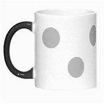 Polka Dots - Silver Gray on White Morph Mug