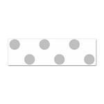 Polka Dots - Silver Gray on White Sticker Bumper (10 pack)