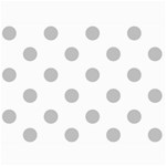 Polka Dots - Silver Gray on White 5  x 7  Photo Cards