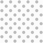 Polka Dots - Silver Gray on White ScrapBook Page 8  x 8 