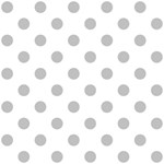 Polka Dots - Silver Gray on White ScrapBook Page 12  x 12 