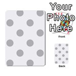 Polka Dots - Silver Gray on White Multi-purpose Cards (Rectangle)