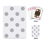 Polka Dots - Silver Gray on White Playing Cards Single Design