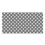 Polka Dots - White on Gray Satin Shawl