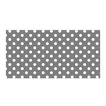 Polka Dots - White on Gray Satin Wrap
