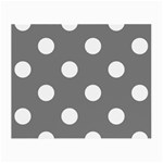 Polka Dots - White on Gray Small Glasses Cloth (2 Sides)