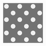 Polka Dots - White on Gray Medium Glasses Cloth