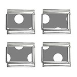 Polka Dots - White on Gray 9mm Italian Charm (4 pack)