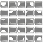 Polka Dots - White on Gray 9mm Italian Charm (25 pack)