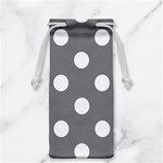 Polka Dots - White on Gray Jewelry Bag