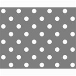 Polka Dots - White on Gray Collage 8  x 10 